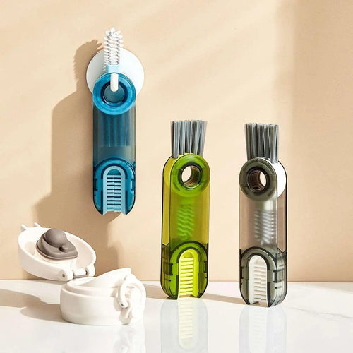  Ultimate 3-in-1 Tiny Bottle Brush for Effortless Cleaning cashymart