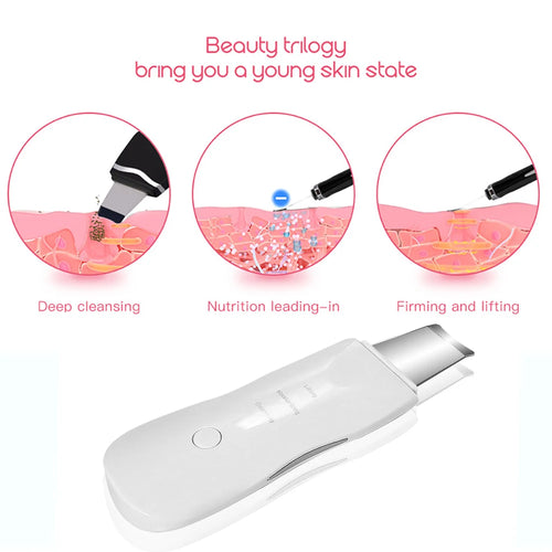  Ultrasonic Skin Scrubber Deep Facial Cleaner cashymart