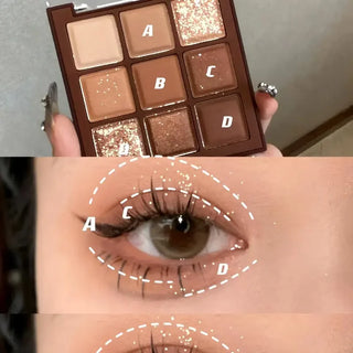  Urbancy 9 Color Chocolate Eyeshadow Palette cashymart