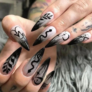  Vampy Red Gradient Nail Set cashymart