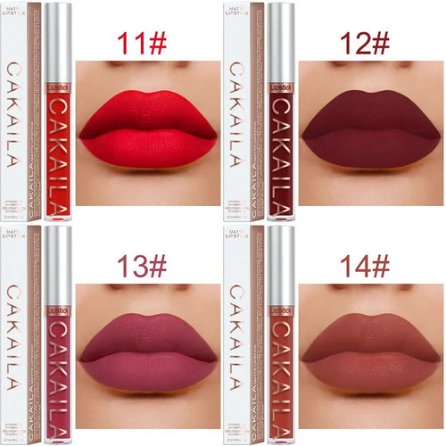  Velvet Matte Lipstick Lip Gloss Light Red Long Lasting cashymart