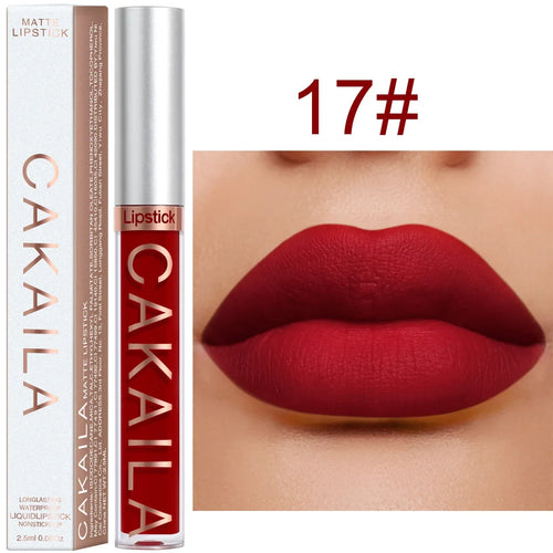  Velvet Matte Lipstick Lip Gloss Light Red Long Lasting cashymart