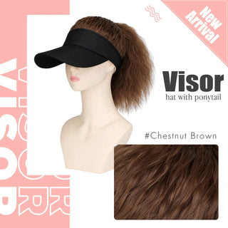  Visor Hat with Synthetic Ponytail for Women cashymart