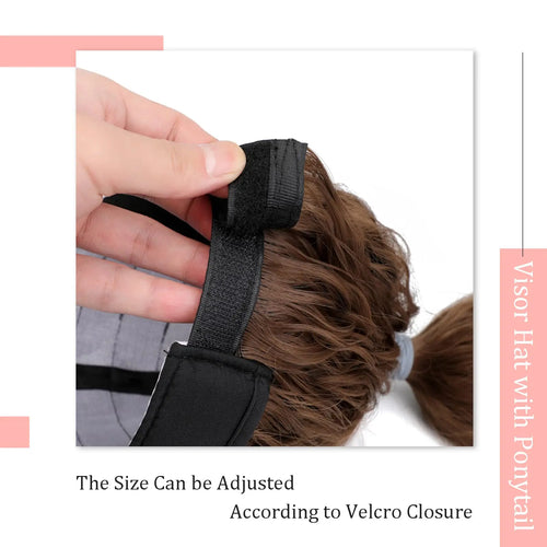  Visor Hat with Synthetic Ponytail for Women cashymart