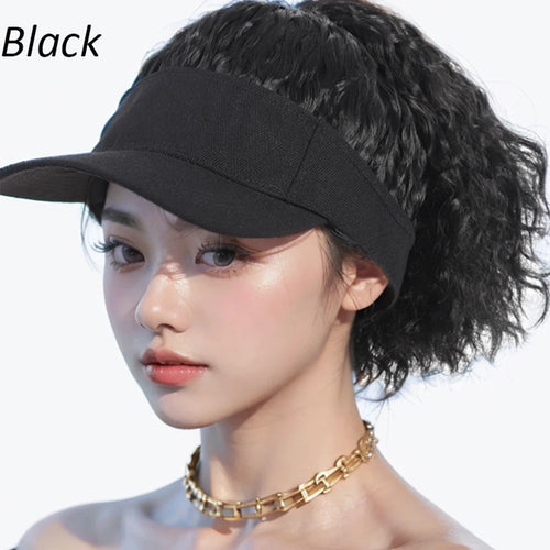  Visor Hat with Synthetic Ponytail for Women cashymart