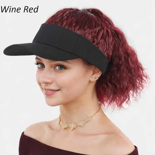  Visor Hat with Synthetic Ponytail for Women cashymart