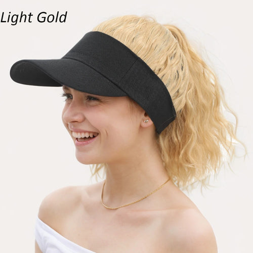  Visor Hat with Synthetic Ponytail for Women cashymart