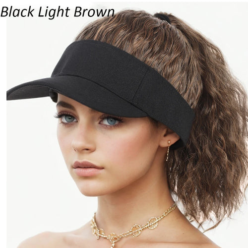  Visor Hat with Synthetic Ponytail for Women cashymart