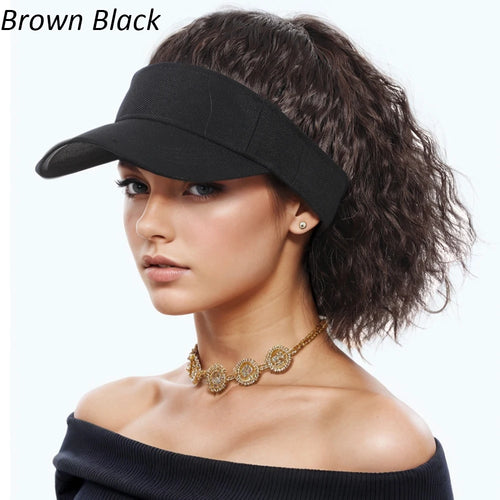  Visor Hat with Synthetic Ponytail for Women cashymart