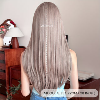  WIGS Light Brown Straight Synthetic Wig cashymart