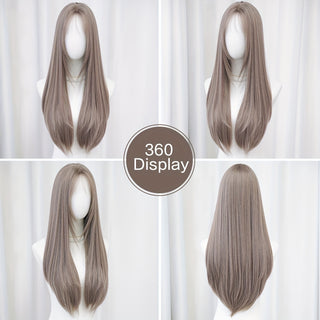  WIGS Light Brown Straight Synthetic Wig cashymart