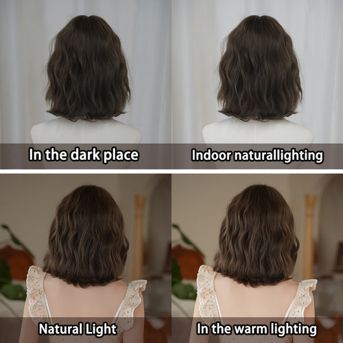  WIGS Short Water Wave Bob Wig cashymart