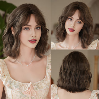  WIGS Short Water Wave Bob Wig cashymart
