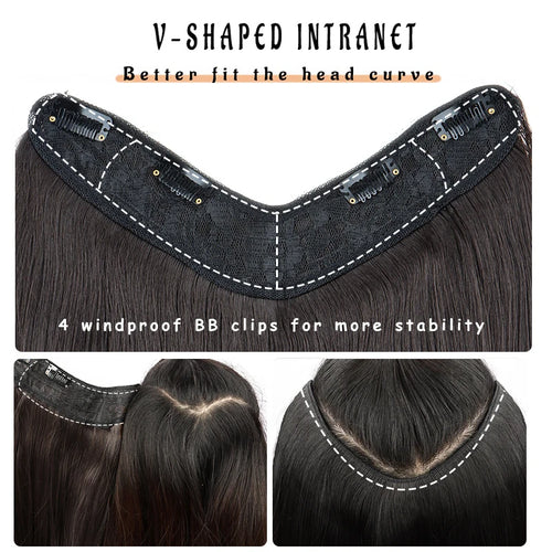  WIGSIN 22 Inch Synthetic V Shaped Hair Extension cashymart