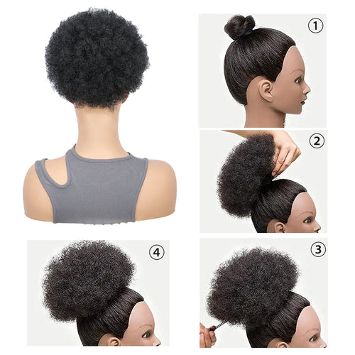  WIGSIN Synthetic Afro Puff Hair Bun Extension cashymart