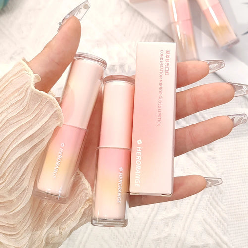  Water Mirror Solid Lip Gloss Lipstick Nude Lip Tint Moisturizing cashymart
