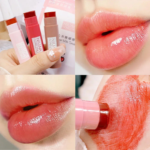  Water Mirror Solid Lip Gloss Lipstick Nude Lip Tint Moisturizing cashymart