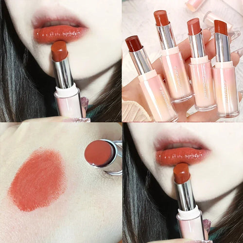  Water Mirror Solid Lip Gloss Lipstick Nude Lip Tint Moisturizing cashymart