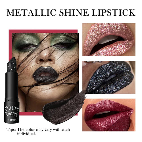  Waterproof Glitter Lipsticks Punk Style cashymart