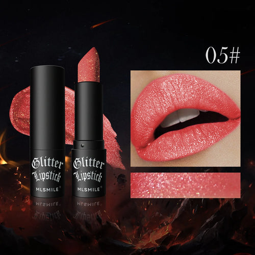  Waterproof Glitter Lipsticks Punk Style cashymart