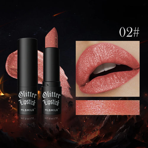  Waterproof Glitter Lipsticks Punk Style cashymart