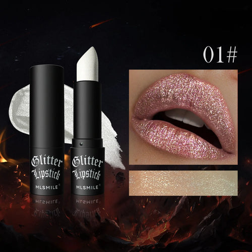  Waterproof Glitter Lipsticks Punk Style cashymart