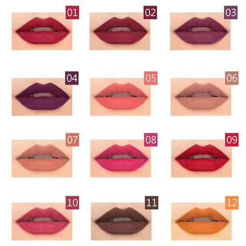  Waterproof Pencil Lipstick Set Pen Matte Lip Liner cashymart