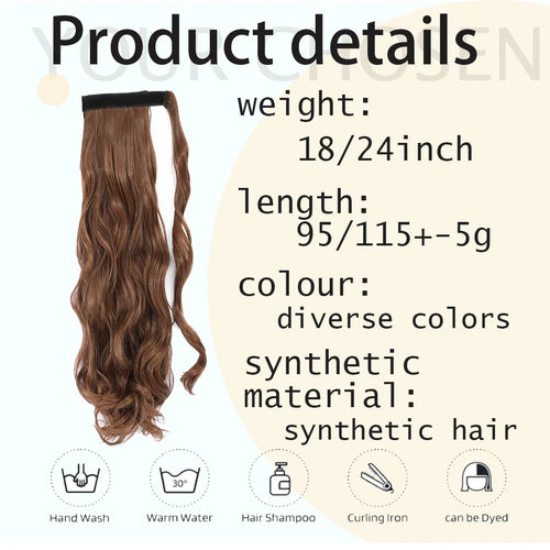  Wavy Ponytail Extension 18 to 24 Inch cashymart