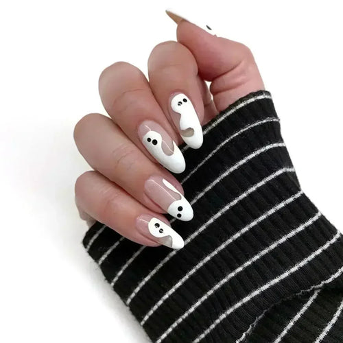  Whimsical Clown Almond Press-On Nails on! cashymart