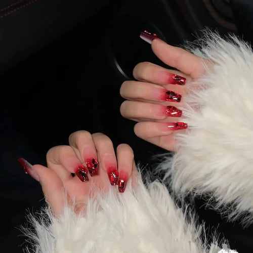  White Flower Design Nails cashymart