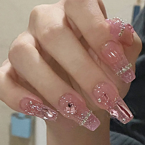  White Flower Design Nails cashymart
