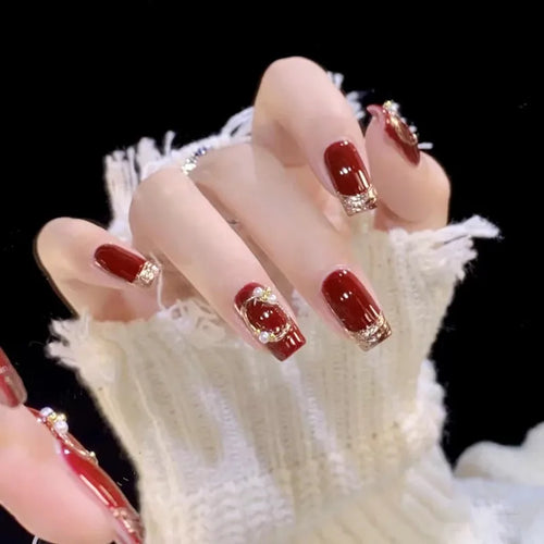  White Flower Design Nails cashymart
