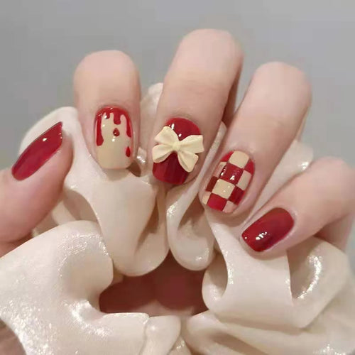  White Flower Design Nails cashymart