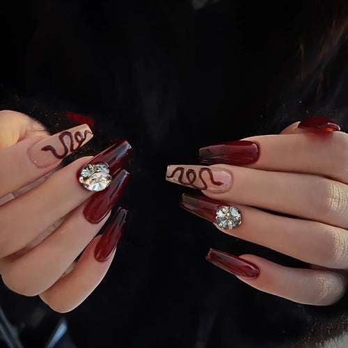  White Flower Design Nails cashymart