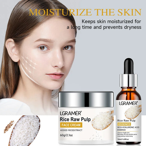  White Rice Serum Cream Combo for Youthful Skin cashymart