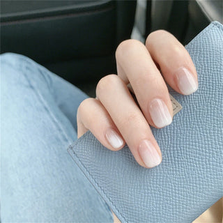  White Small Flower Acrylic Press-On Nails cashymart