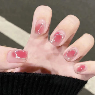  White Small Flower Acrylic Press-On Nails cashymart