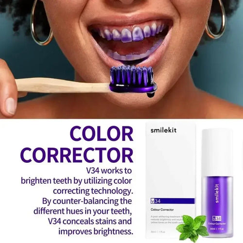  Whitening V34 Purple Toothpaste cashymart