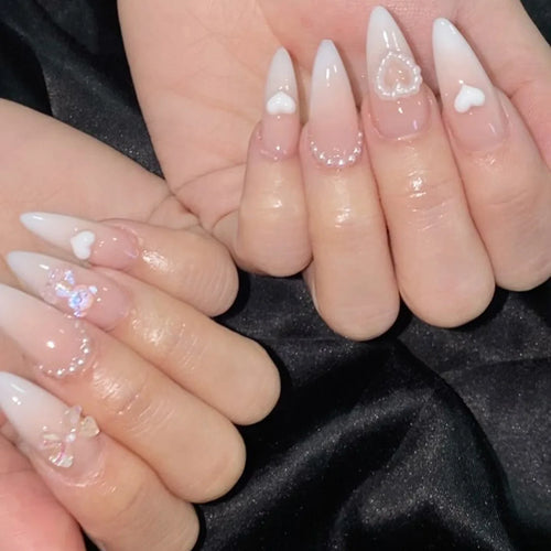  Wine Red Almond Fake Nails cashymart