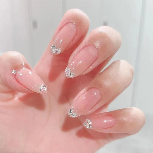  Wine Red Almond Fake Nails cashymart