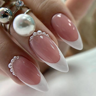 Wine Red Almond Fake Nails cashymart