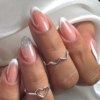  Wine Red Almond Fake Nails cashymart
