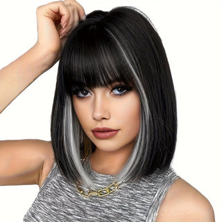  Wine Red Bangs Bob Wig cashymart