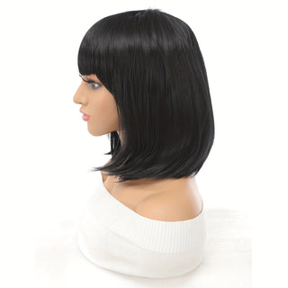  Wine Red Bangs Bob Wig cashymart