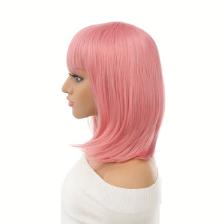  Wine Red Bangs Bob Wig cashymart