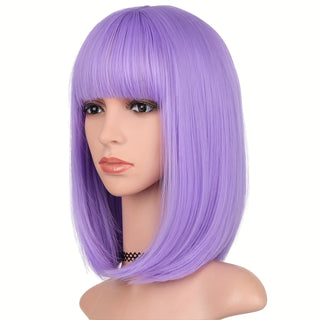  Wine Red Bangs Bob Wig cashymart