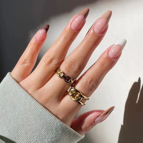  Wine Red Glam Almond Nails cashymart