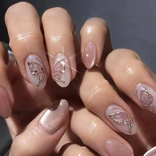  Wine Red Glam Almond Nails cashymart