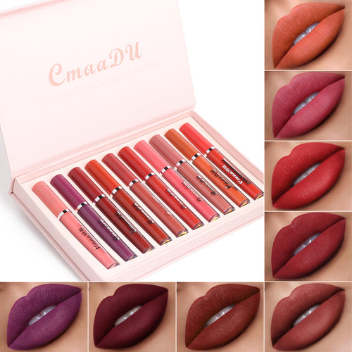  Women's Waterproof Matte Lipstick Set cashymart