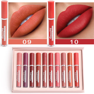  Women's Waterproof Matte Lipstick Set cashymart